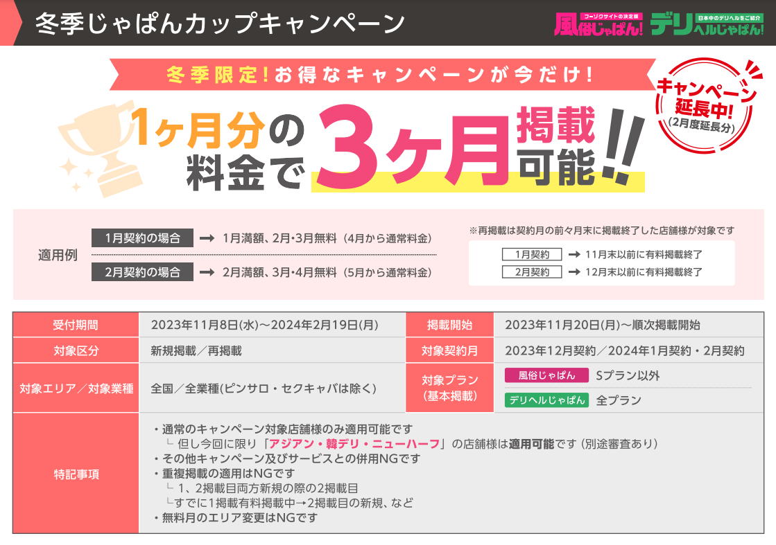 風俗じゃぱん】 リニューアル後の反響状況につきまして。 |