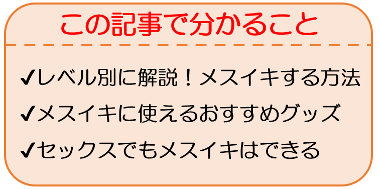 メスイキのやり方 事前準備から後片付けまで10項目で徹底解説 |