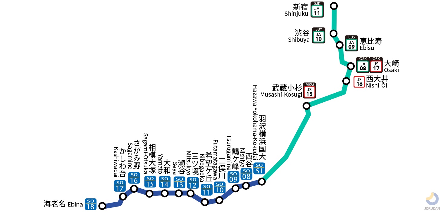 海老名駅から三ツ境駅(2023年04月05日) 鉄道乗車記録(鉄レコ・乗りつぶし) by 712Aさん