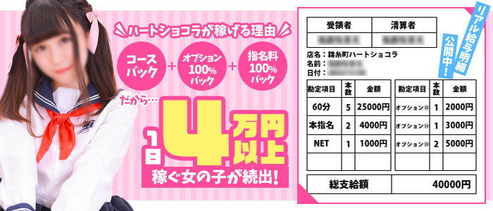 錦糸町ハートショコラ|錦糸町・亀戸・オナクラの求人情報丨【ももジョブ】で風俗求人・高収入アルバイト探し