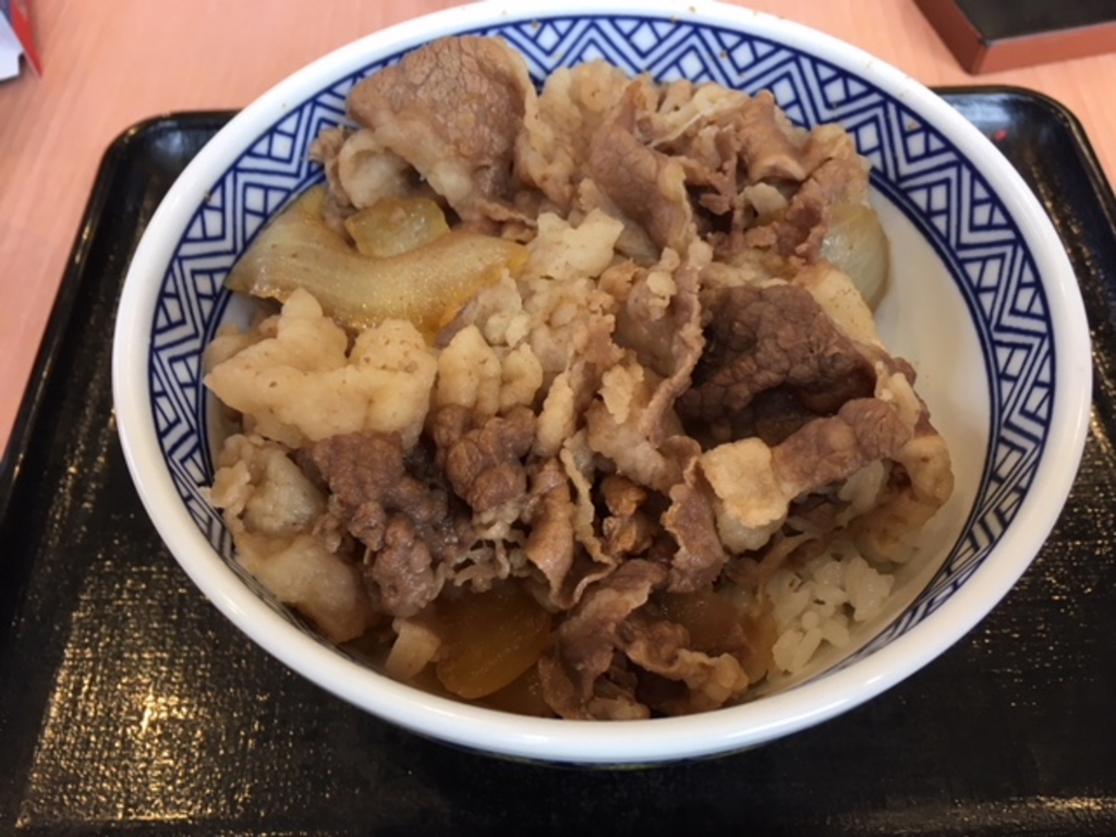 つまみ食い】「すき家 188号柳井店」の「牛丼モーニング」@柳井市 #すき家 #牛丼モーニング #つゆだく