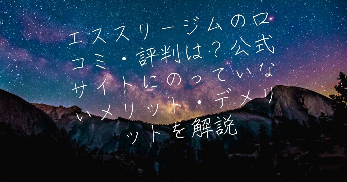 2024最新】エススリー(es three)の口コミや評判は！？本当に痩せる？短期間で綺麗になりたい女性は必見ジム！ -